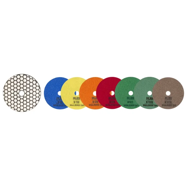 Rubi 62972 Diamant Polijstpad Droog Korrel 200 Set