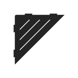 Tegel Planchet Recht Douche planchet nr.50 Mat Steen Zwart