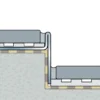 Tegelprofiel RVS Douche Afschotprofiel Rechts Voorbeeld
