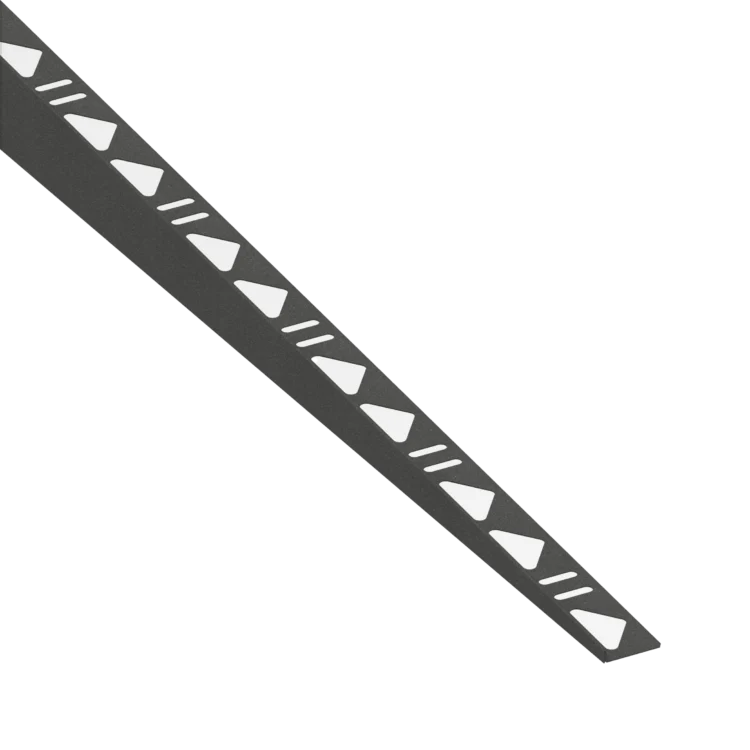 Tegelprofiel RVS Steen Graphit Afschotprofiel Rechts 10mm 148cm
