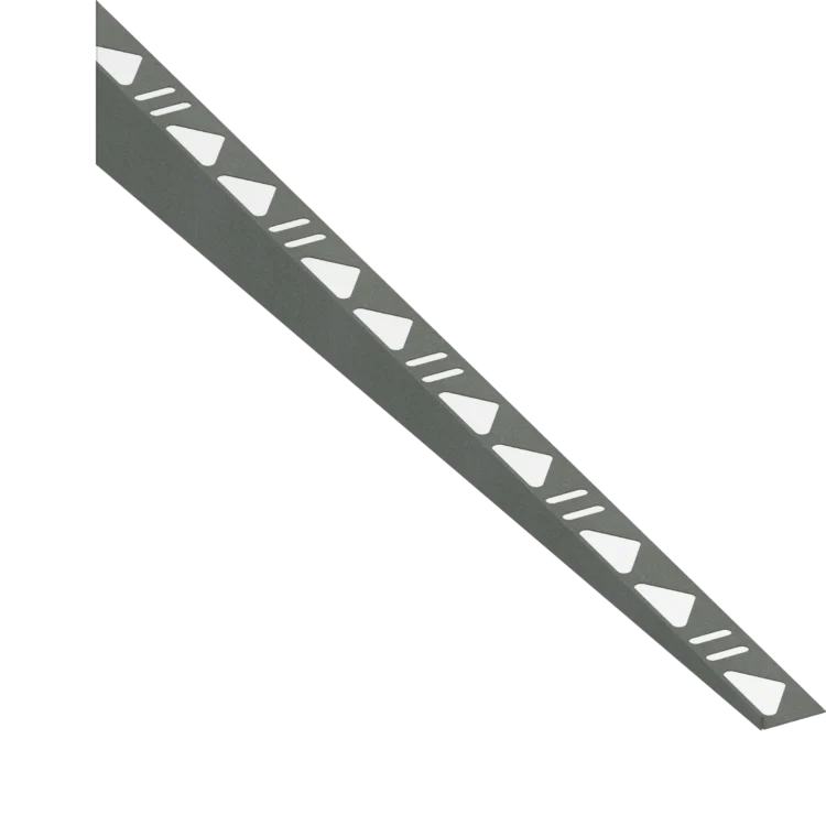 Tegelprofiel RVS Steen Oud Grijs Afschotprofiel Rechts 10mm 148cm