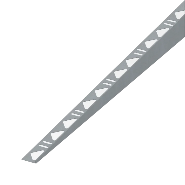 Tegelprofiel RVS Zand Grijs Light Afschotprofiel Links 10mm 148cm