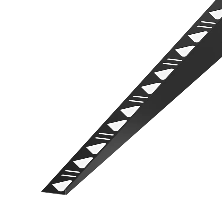 Tegelprofiel RVS Zwart Gecoat Afschotprofiel Links 10mm 148cm