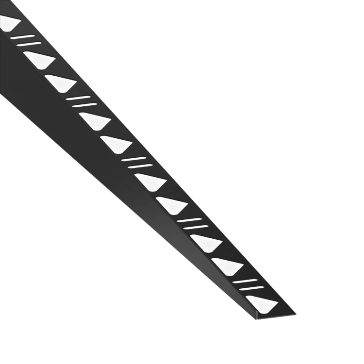 Tegelprofiel RVS Zwart Gecoat Afschotprofiel Rechts 10mm 148cm