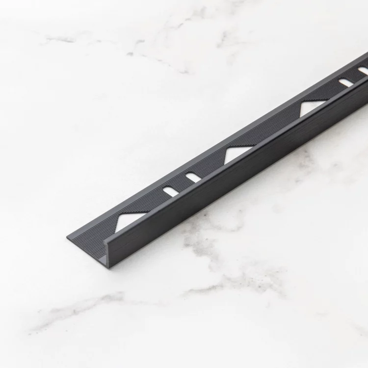 Tegelprofiel Recht Aluminium Zwart Geborsteld LK Pro